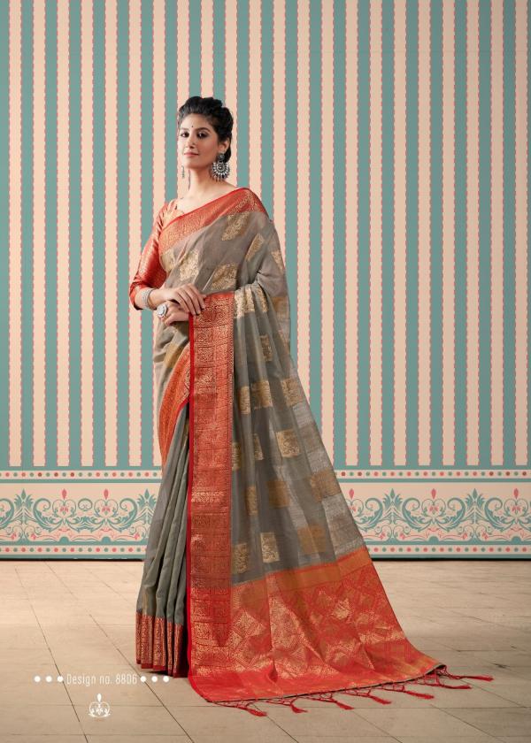 Rajyog Aaravi Silk Ocassional Linen Saree Collection